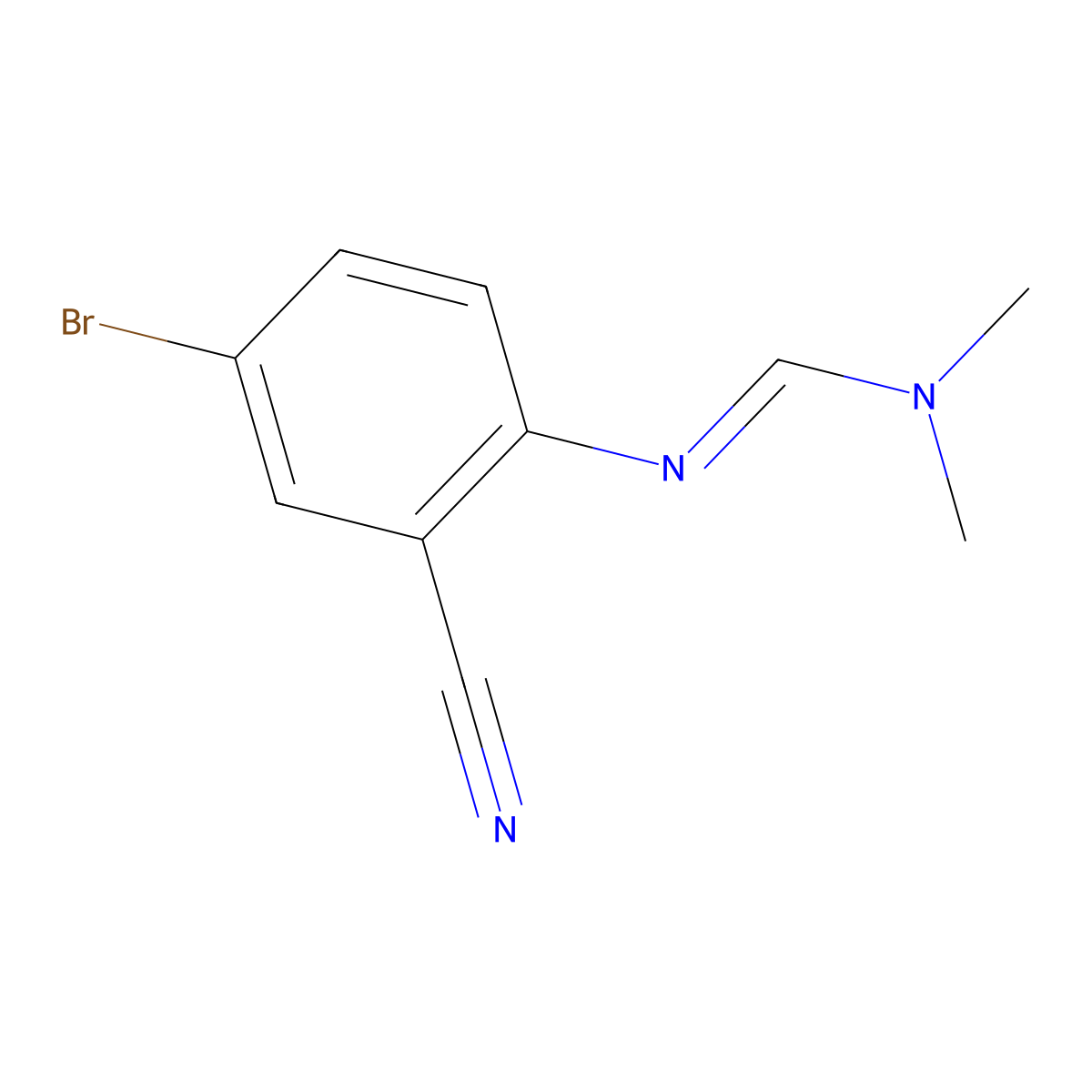 N'-(4-Bromo-2-cyanophenyl)-N,N-dimethylformamidine molecular structure, CAS 39255-60-2