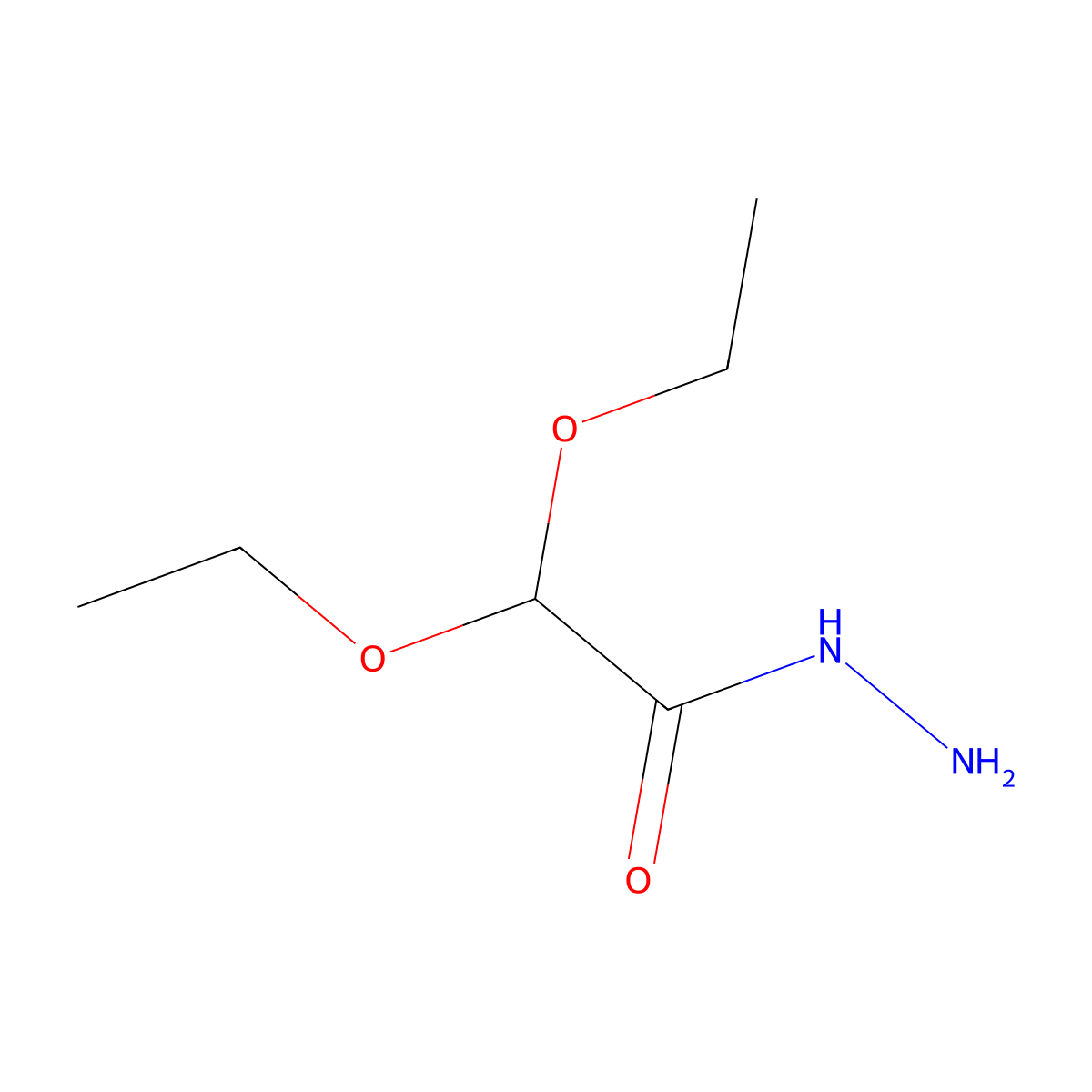 2,2-Diethoxyacetohydrazide molecular structure, CAS 39256-18-3