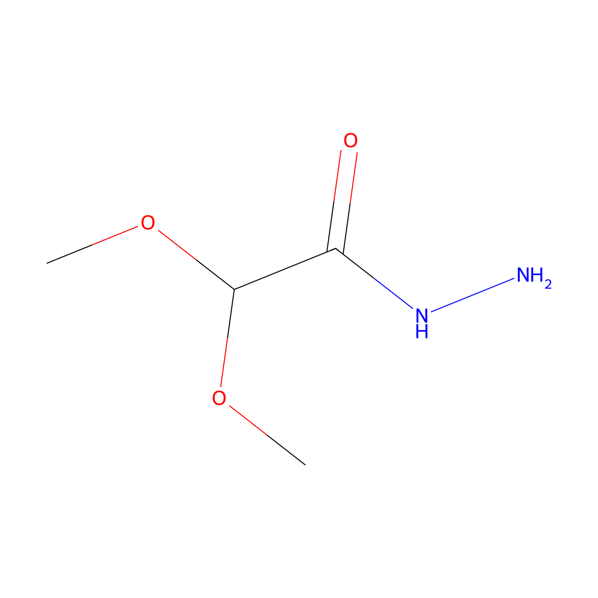 2,2-Dimethoxyacetohydrazide molecular structure, CAS 39256-34-3