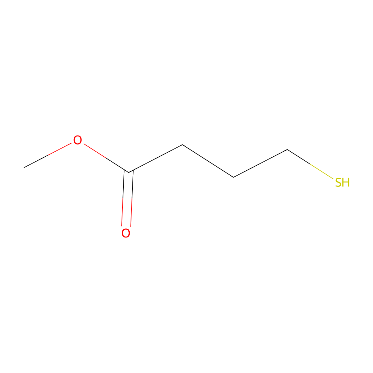 Methyl 4-sulfanylbutanoate molecular structure, CAS 39257-91-5