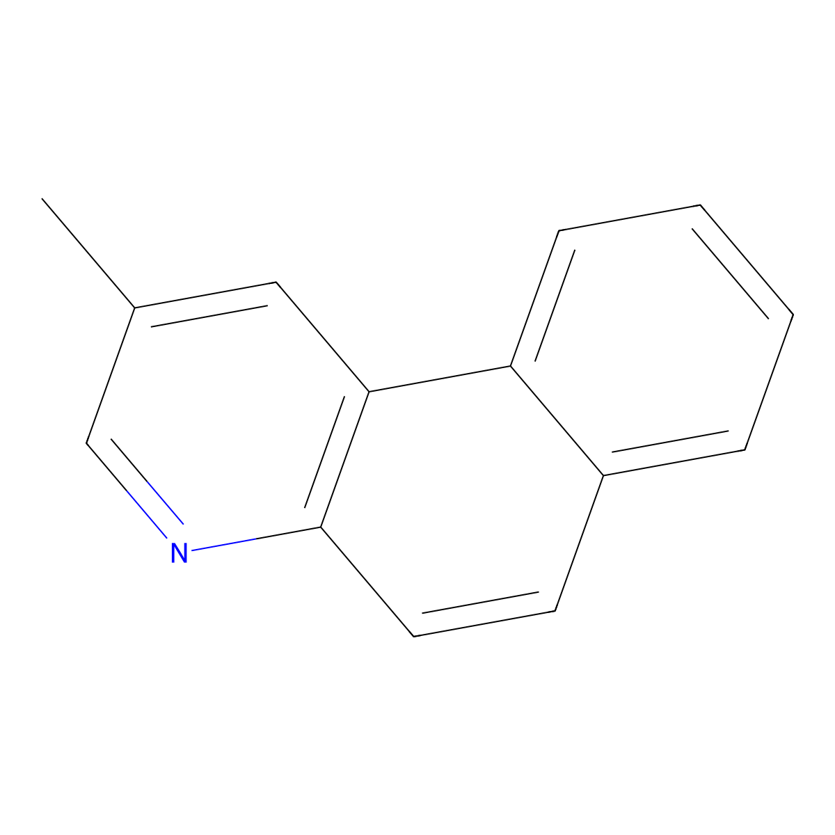 2-Methylbenzo(f)quinoline molecular structure, CAS 39258-30-5