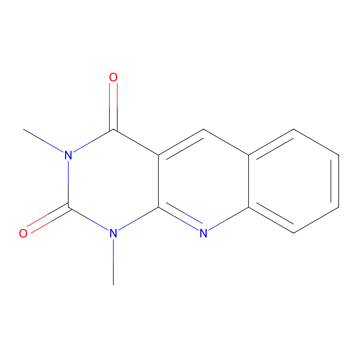1,3-Dimethyl-1,2,3,4-tetrahydropyrimido[4,5-b]quinoline-2,4-dione molecular structure, CAS 39260-04-3