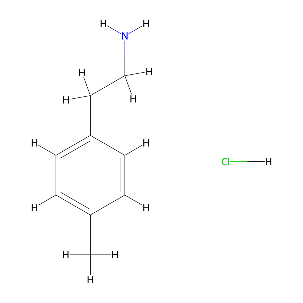 2-(4-Methylphenyl)ethan-1-amine hydrochloride molecular structure, CAS 39260-86-1
