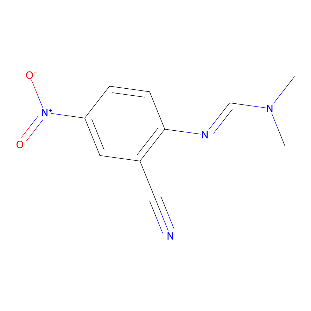 N'-(2-cyano-4-nitrophenyl)-N,N-dimethylmethanimidamide molecular structure, CAS 39263-34-8