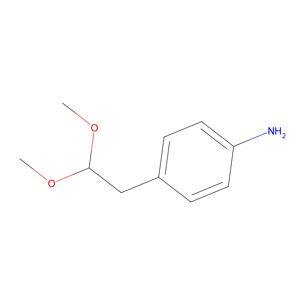 4-(2,2-Dimethoxyethyl)aniline molecular structure, CAS 392630-73-8