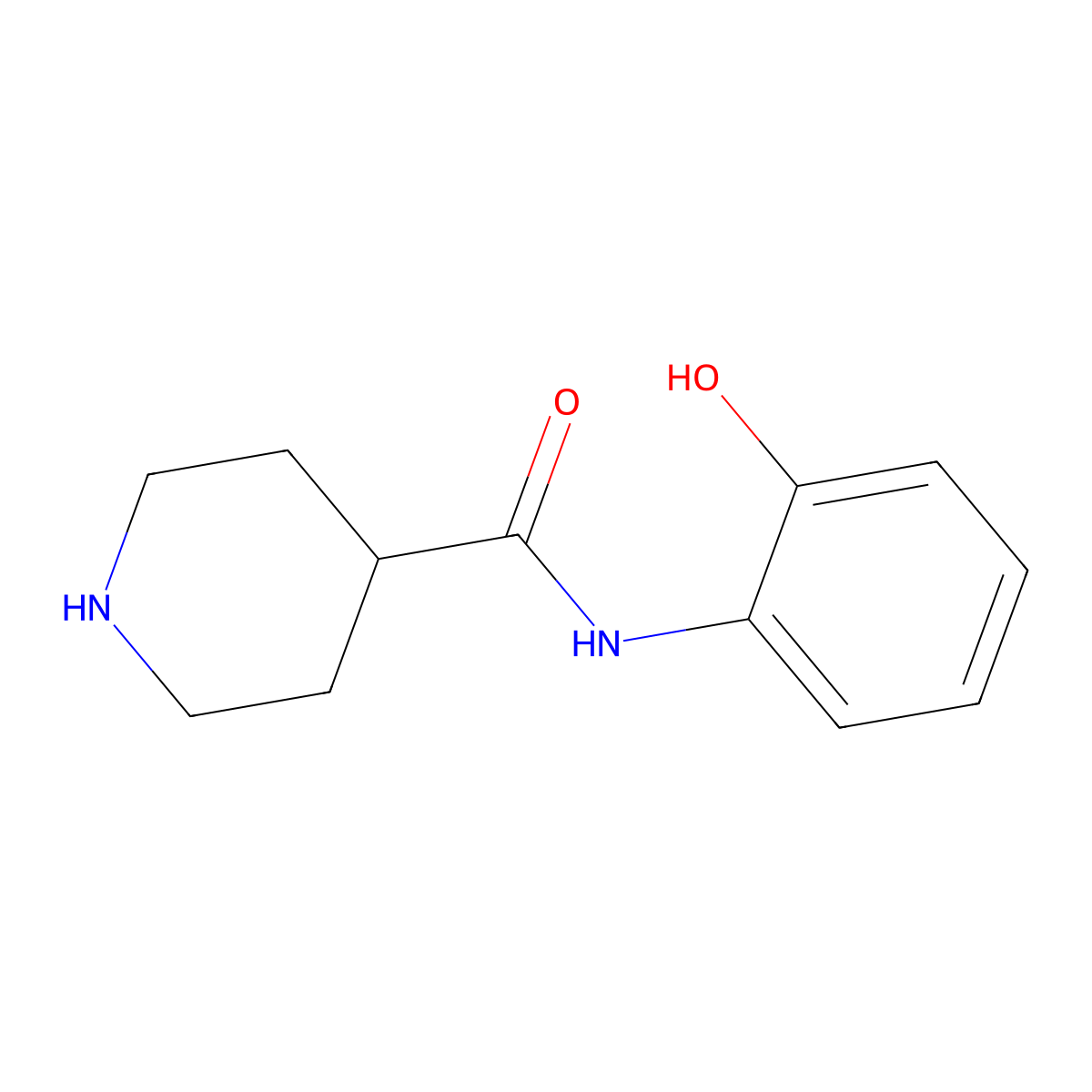 N-(2-hydroxyphenyl)piperidine-4-carboxamide molecular structure, CAS 392634-14-9