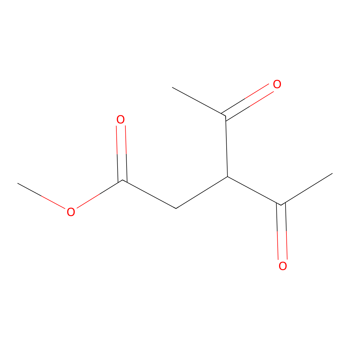 Methyl 3-acetyl-4-oxopentanoate molecular structure, CAS 39265-95-7