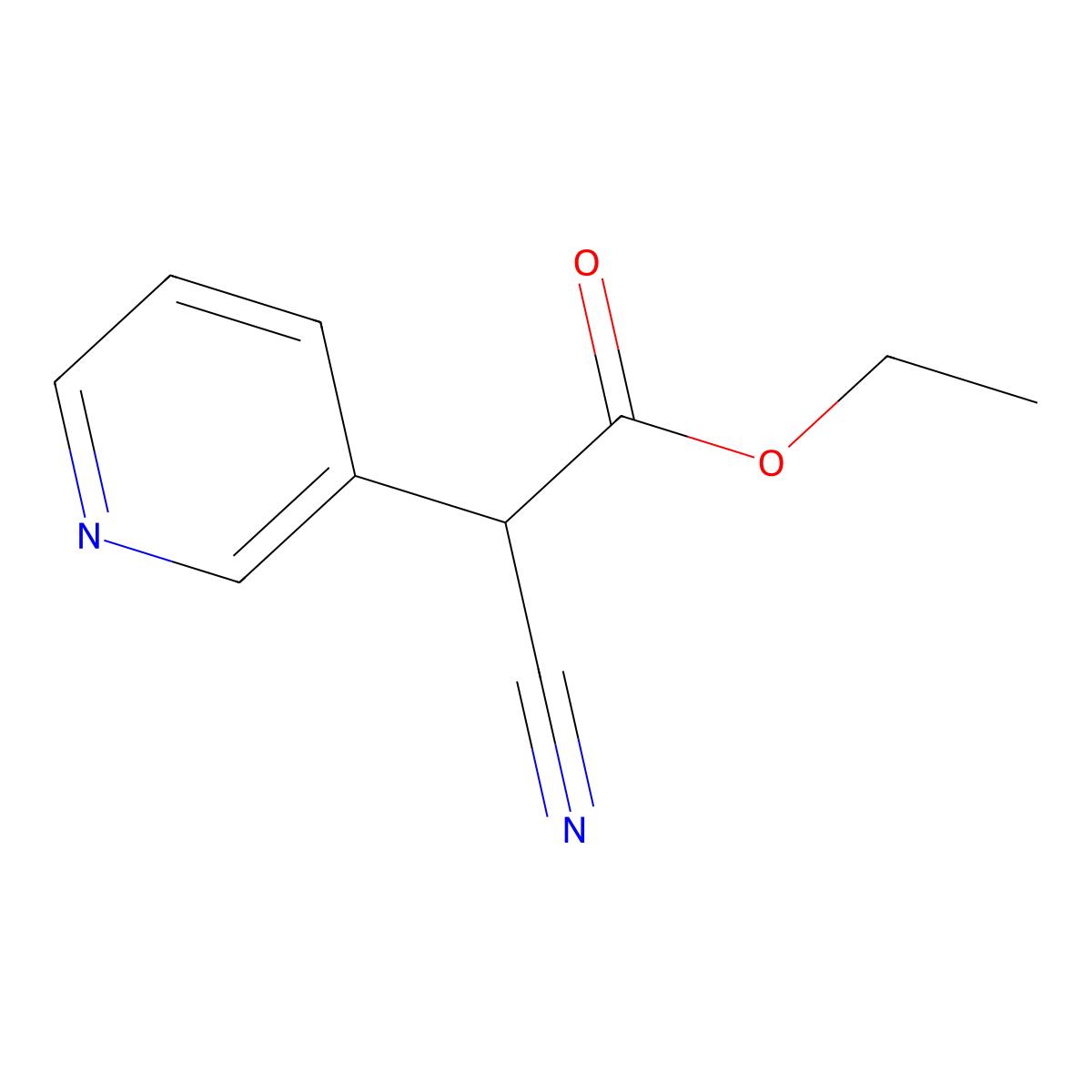 Ethyl 2-cyano-2-pyridin-3-YL-acetate molecular structure, CAS 39266-24-5