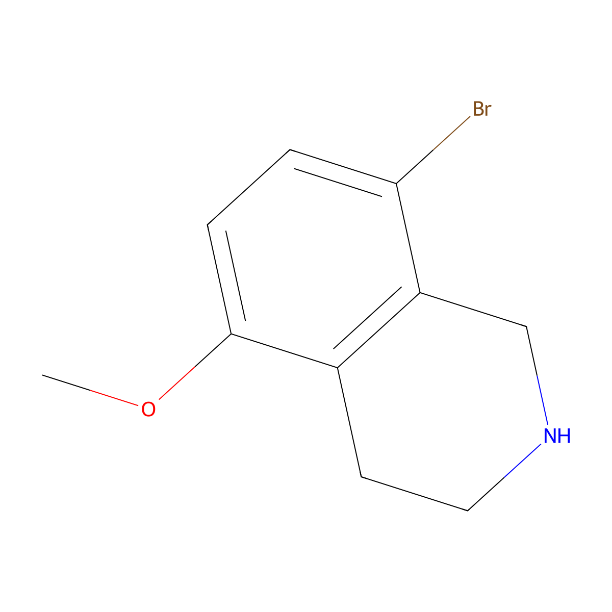 8-Bromo-5-methoxy-1,2,3,4-tetrahydroisoquinoline molecular structure, CAS 392660-50-3