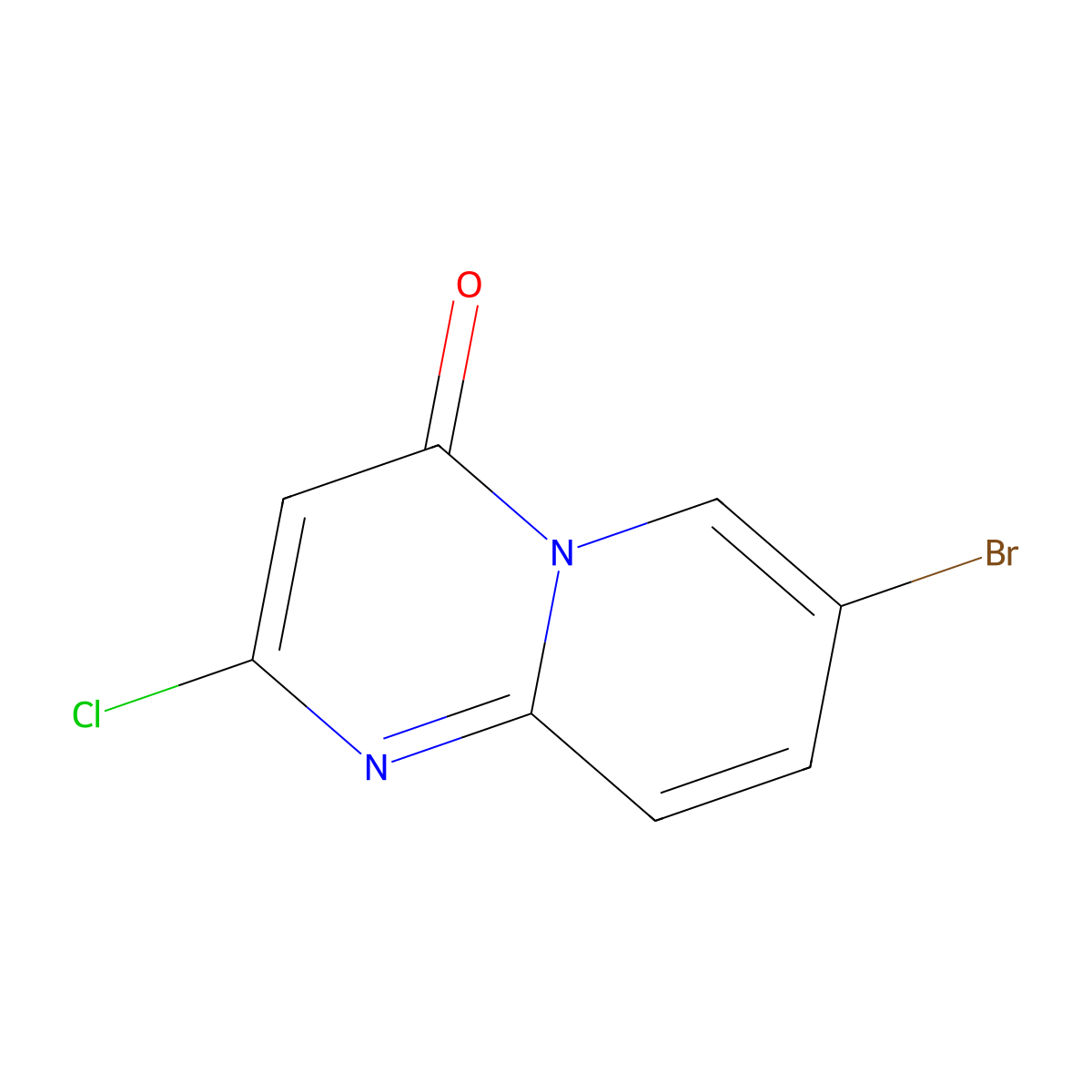 7-bromo-2-chloro-4H-pyrido(1,2-a)pyrimidin-4-one molecular structure, CAS 392663-85-3