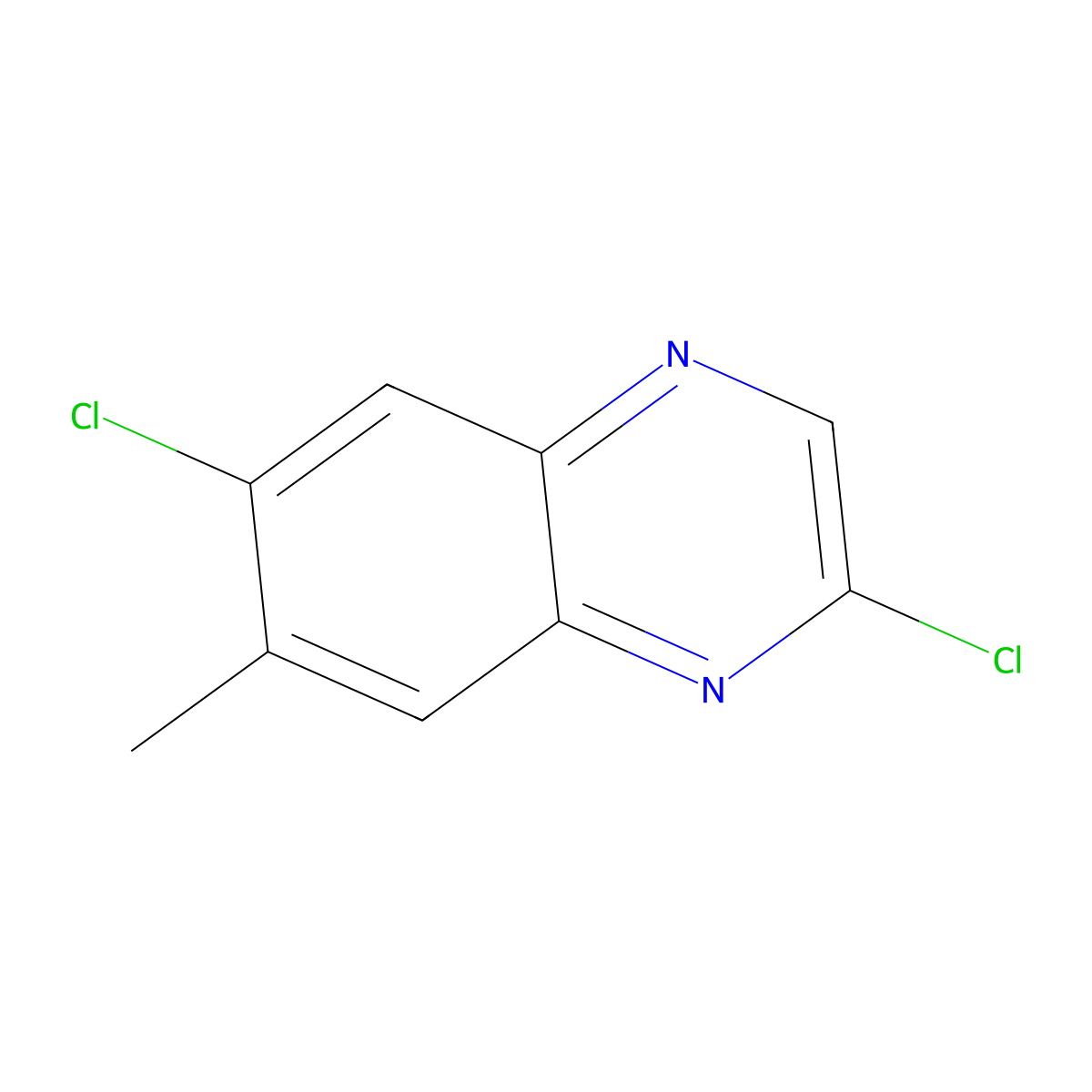 2,6-Dichloro-7-methylquinoxaline molecular structure, CAS 39267-03-3