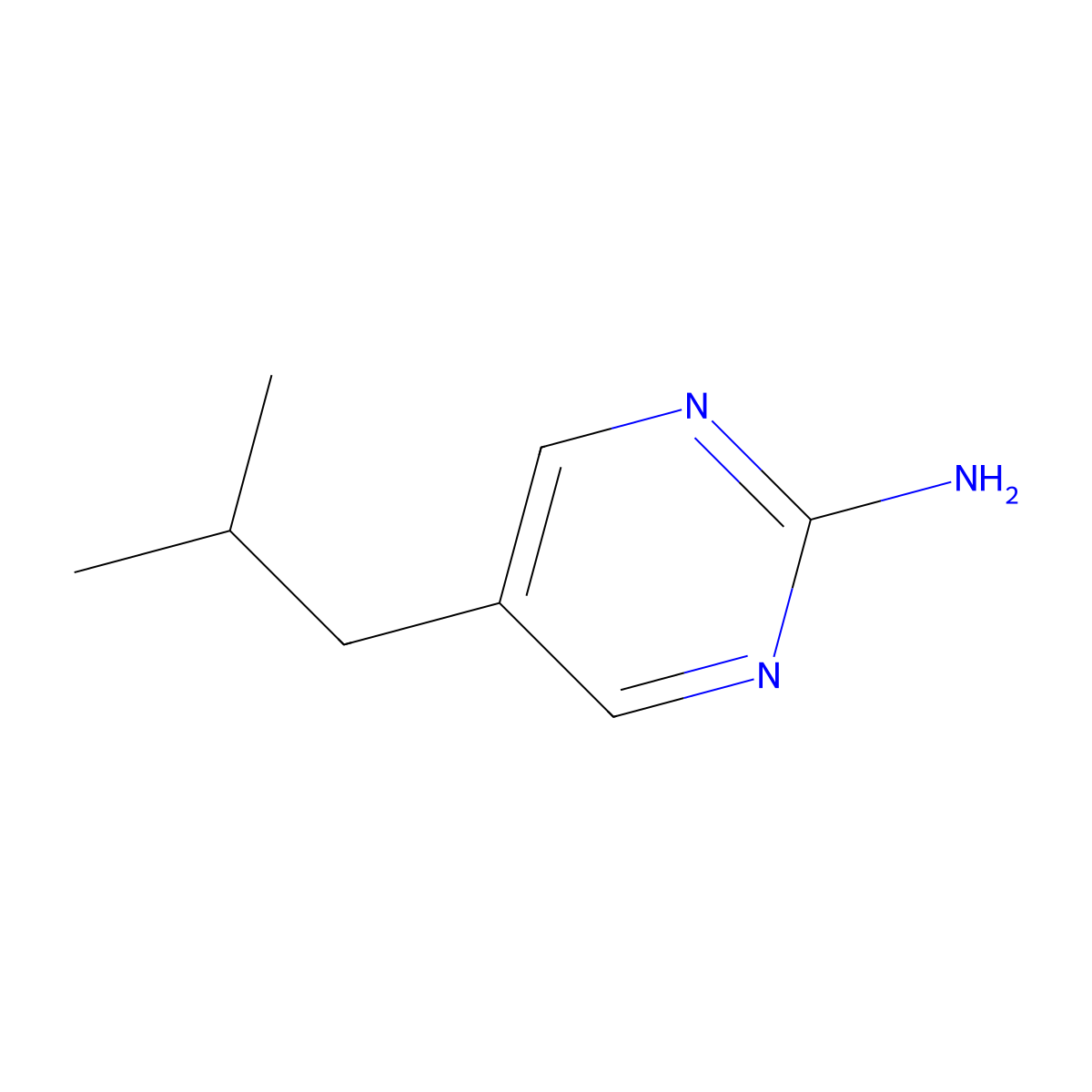 5-Isobutylpyrimidin-2-amine molecular structure, CAS 39268-70-7