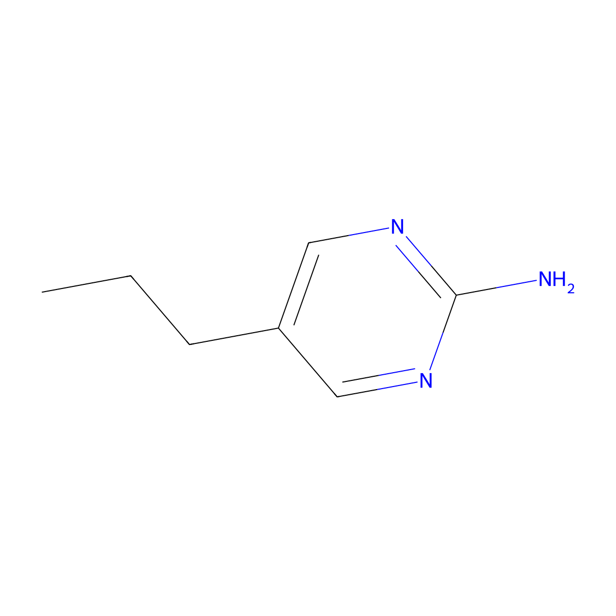 5-Propyl-2-pyrimidinamine molecular structure, CAS 39268-72-9
