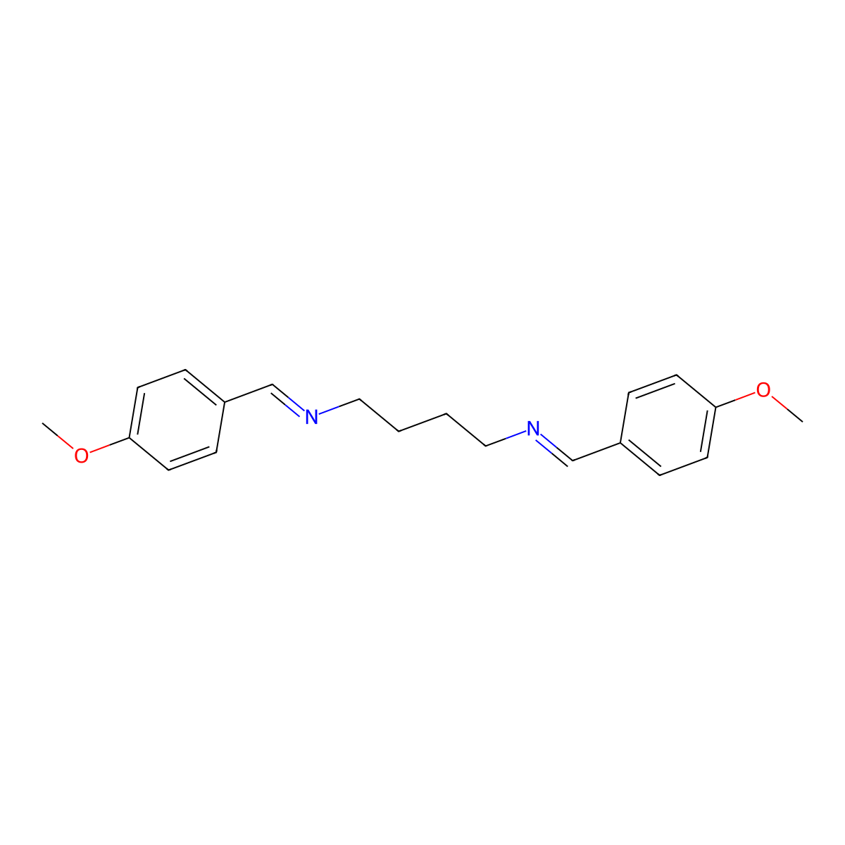 1-(4-methoxyphenyl)-N-[4-[(4-methoxyphenyl)methylideneamino]butyl]methanimine molecular structure, CAS 392686-87-2