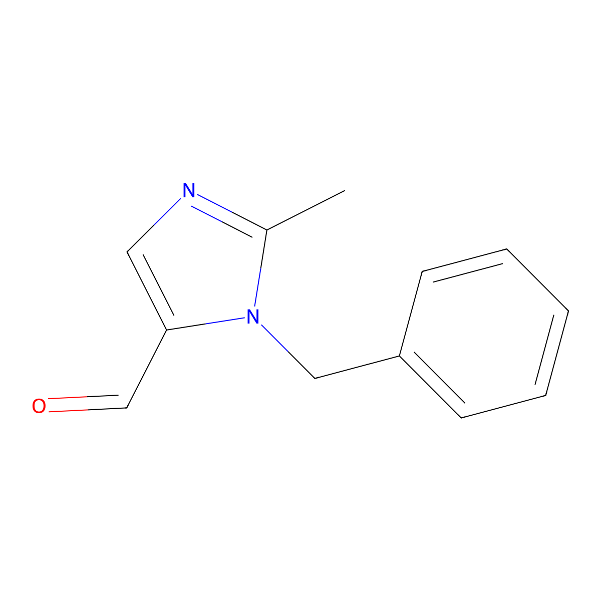 1-Benzyl-5-formyl-2-methylimidazole molecular structure, CAS 39269-74-4