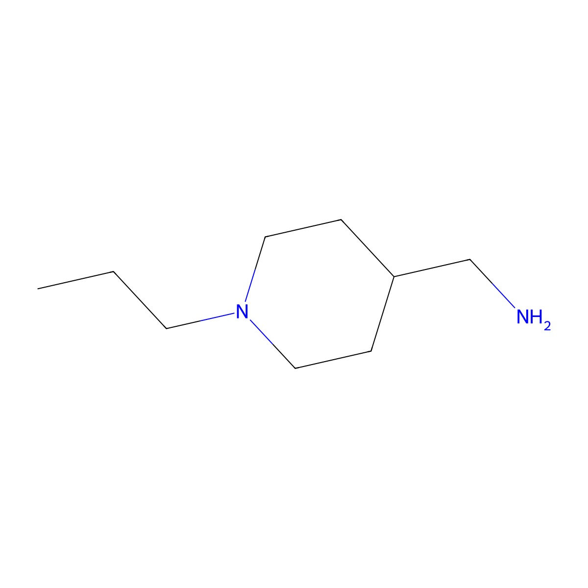 (1-Propylpiperidin-4-yl)methanamine molecular structure, CAS 392691-05-3
