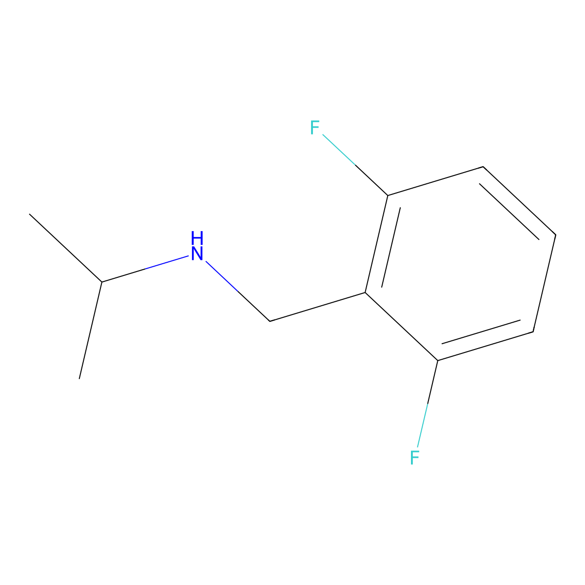 [(2,6-Difluorophenyl)methyl](propan-2-yl)amine molecular structure, CAS 392691-59-7