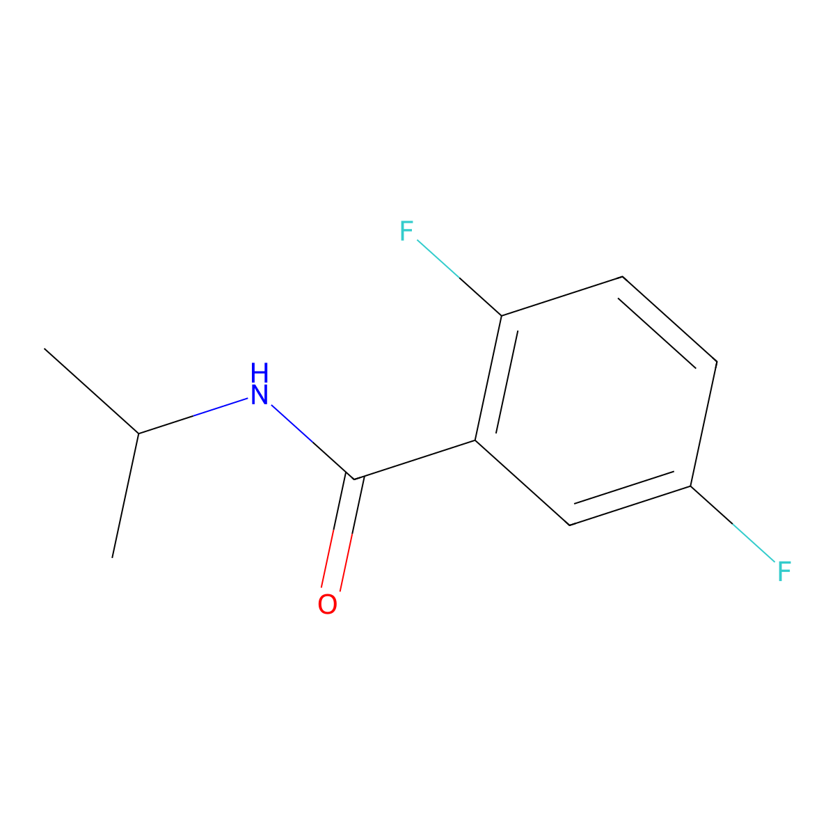 2,5-Difluoro-n-isopropyl-benzamide molecular structure, CAS 392691-65-5