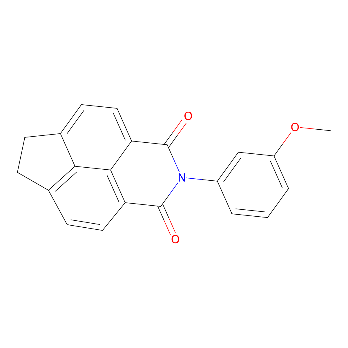 2-(3-methoxyphenyl)-6,7-dihydro-1H-indeno[6,7,1-def]isoquinoline-1,3(2H)-dione molecular structure, CAS 392693-91-3