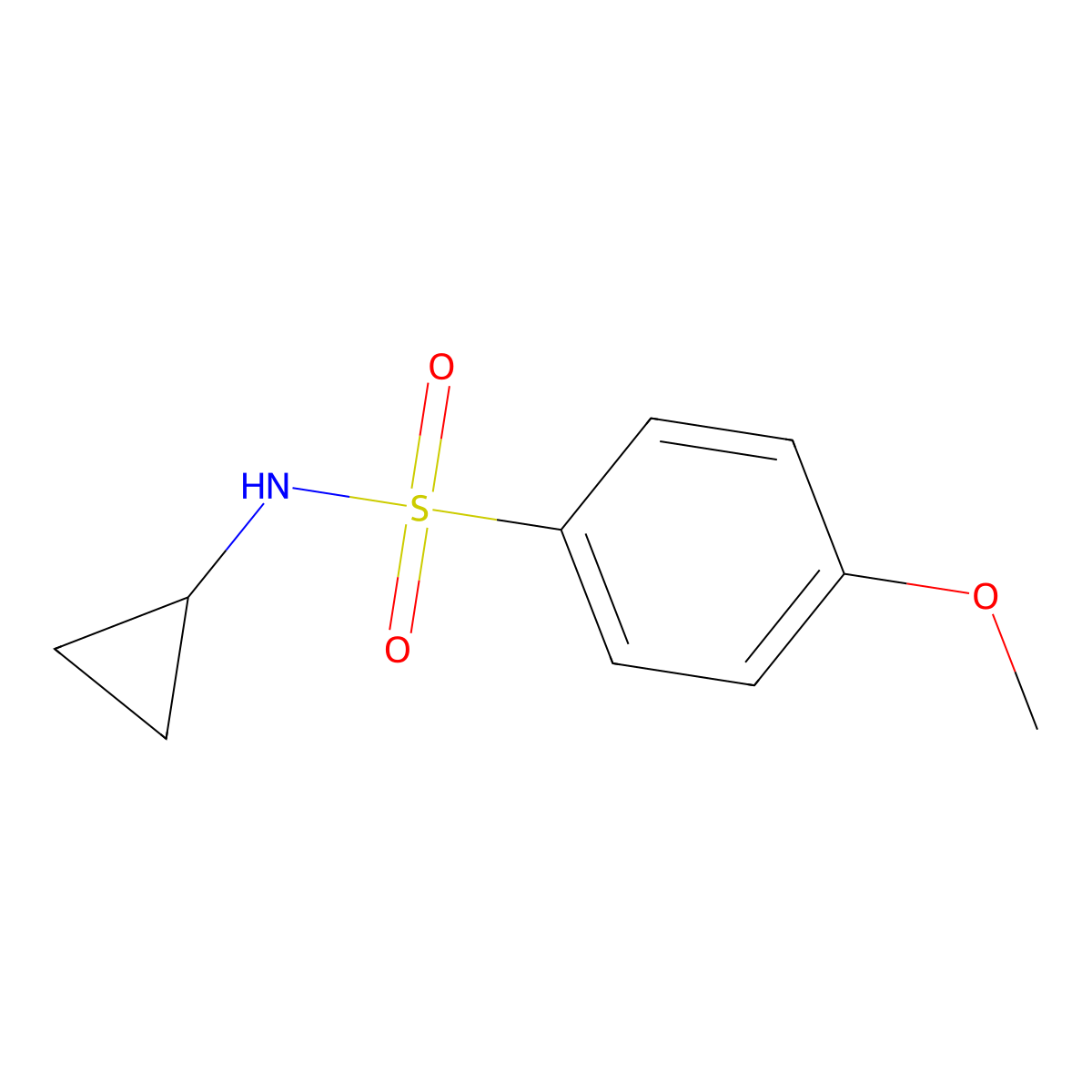 N-cyclopropyl-4-methoxybenzenesulfonamide molecular structure, CAS 392698-43-0