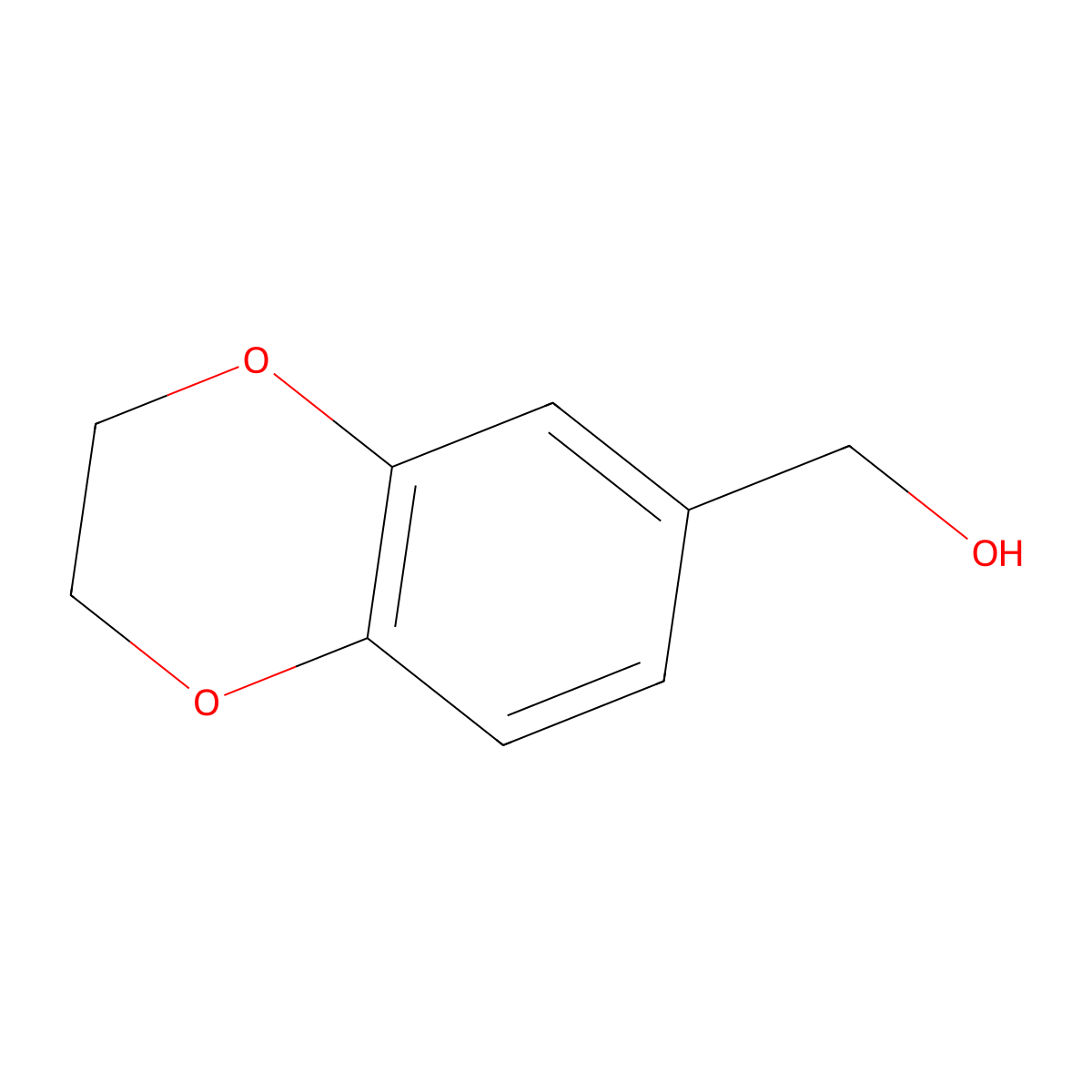 2,3-Dihydro-1,4-benzodioxin-6-methanol molecular structure, CAS 39270-39-8
