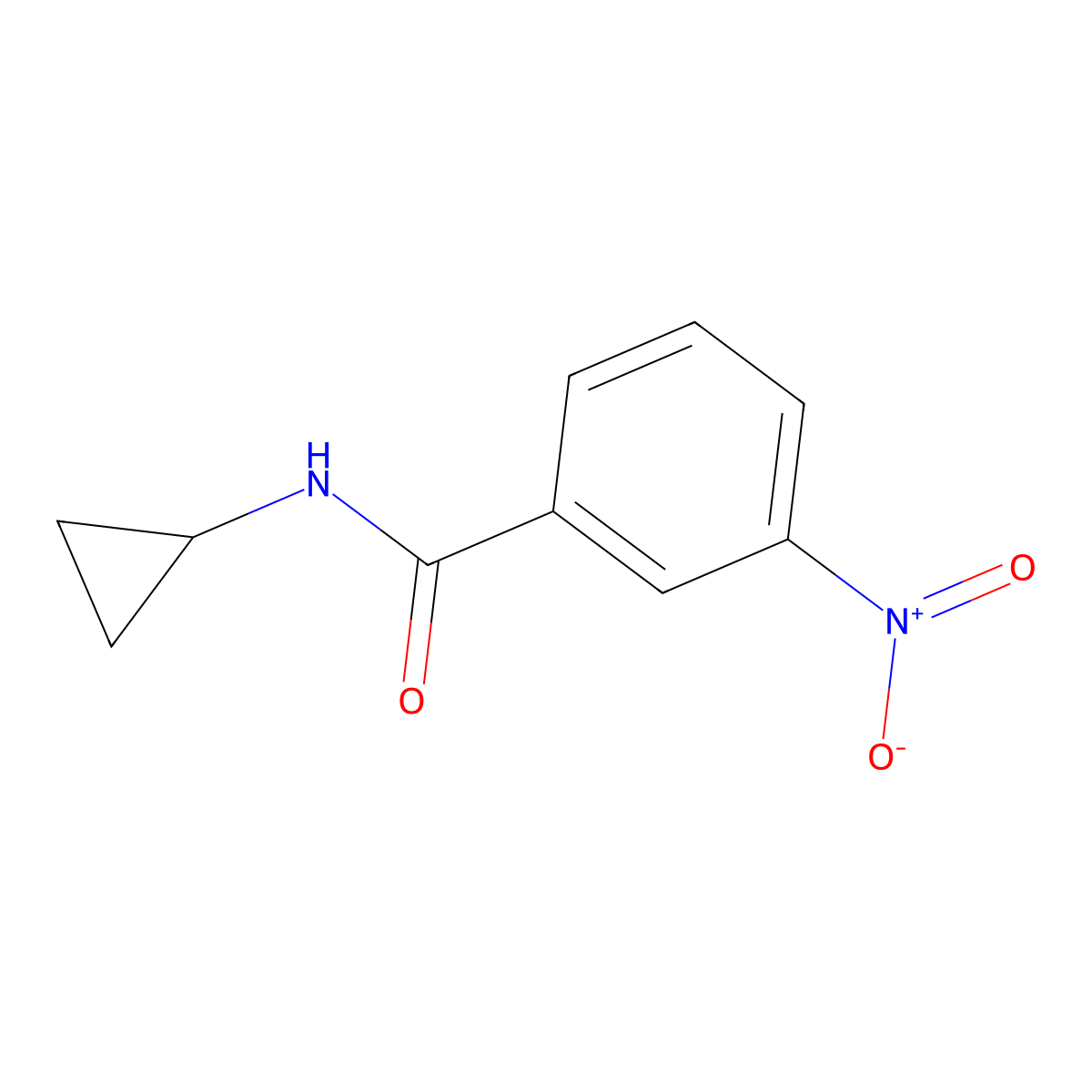 N-cyclopropyl-3-nitrobenzamide molecular structure, CAS 392709-17-0