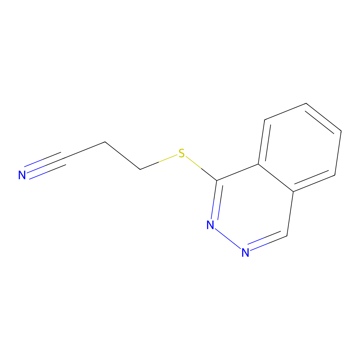 3-(Phthalazin-1-ylsulfanyl)propanenitrile molecular structure, CAS 392709-67-0