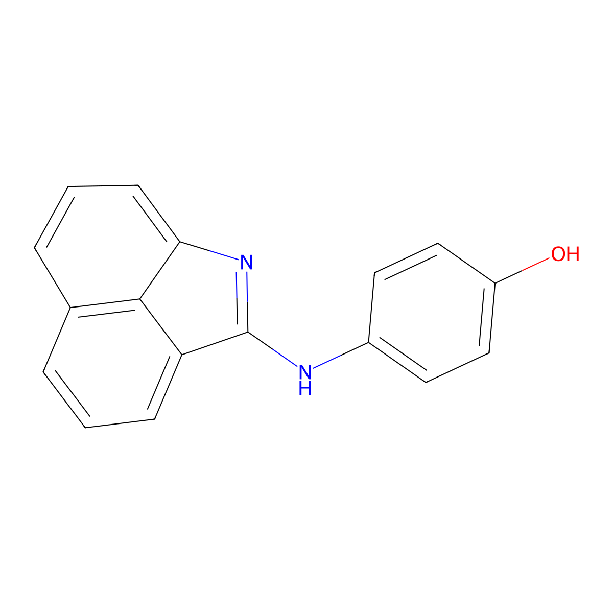 4-(Benzo[cd]indol-2-ylamino)phenol molecular structure, CAS 392714-38-4