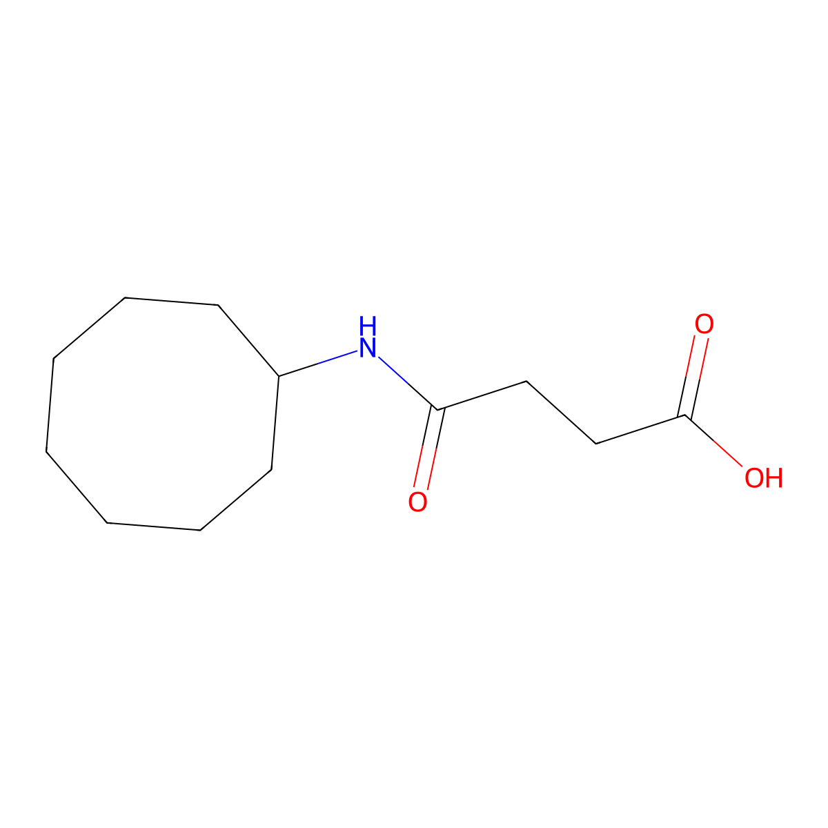 4-(Cyclooctylamino)-4-oxobutanoic acid molecular structure, CAS 392714-61-3
