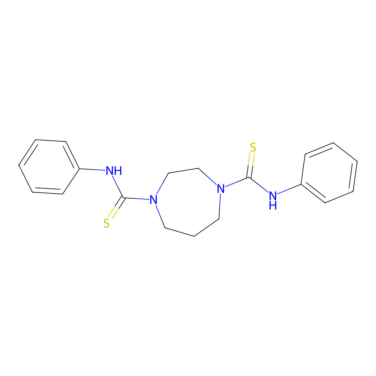 N~1~,N~4~-diphenyl-1,4-diazepane-1,4-dicarbothioamide molecular structure, CAS 392715-71-8