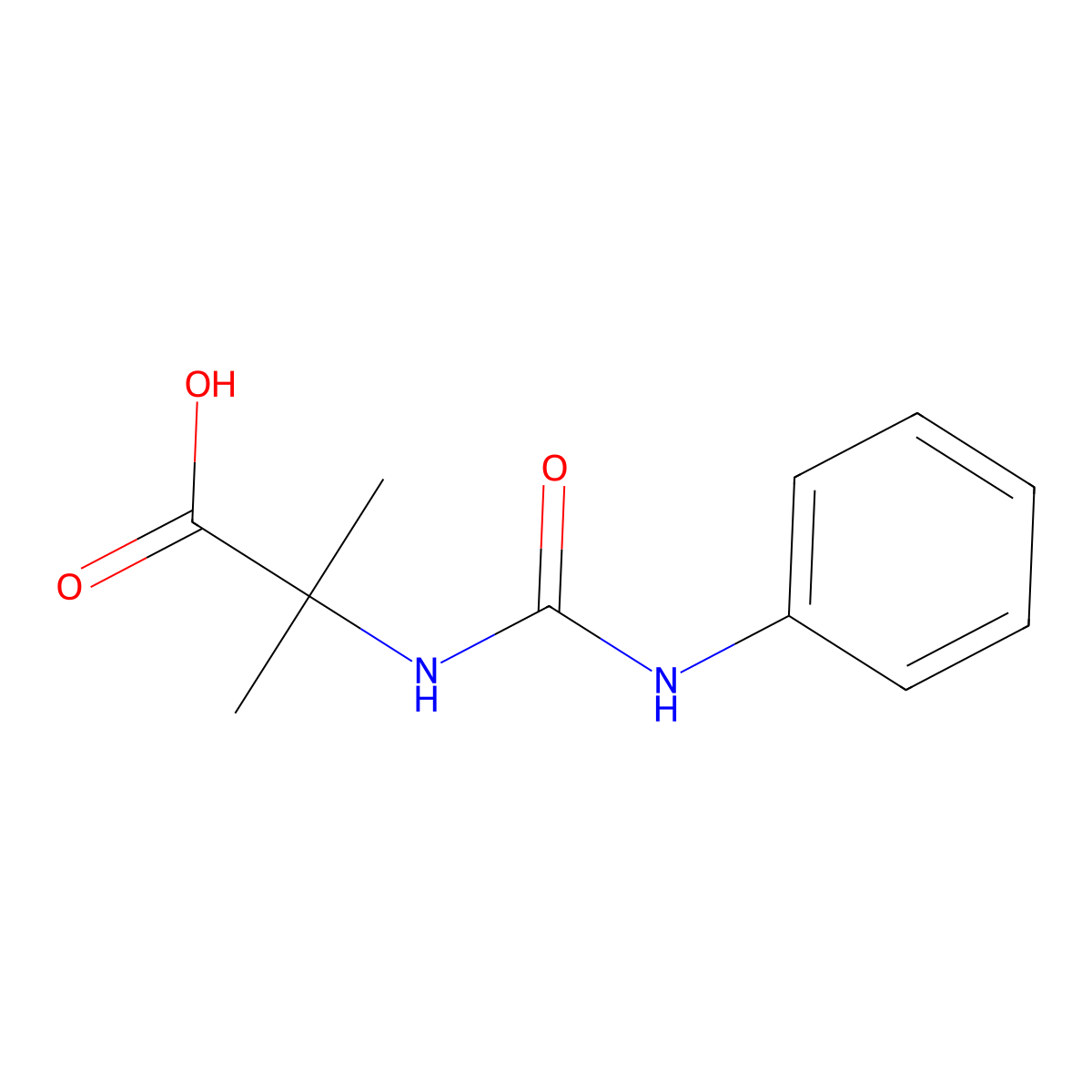 2-Methyl-2-[(phenylcarbamoyl)amino]propanoic acid molecular structure, CAS 392715-74-1