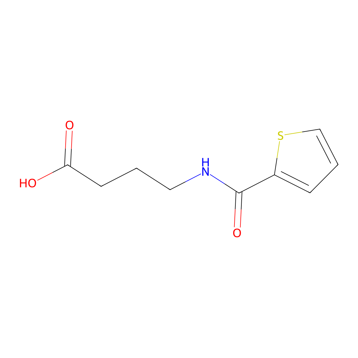 4-(Thiophen-2-ylformamido)butanoic acid molecular structure, CAS 392716-17-5