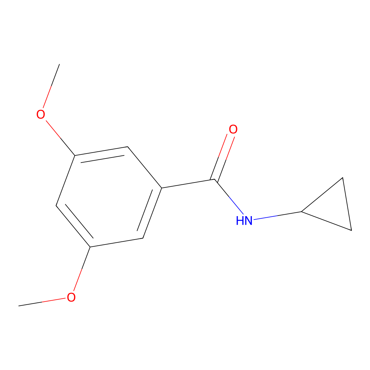 N-cyclopropyl-3,5-dimethoxybenzamide molecular structure, CAS 392716-23-3