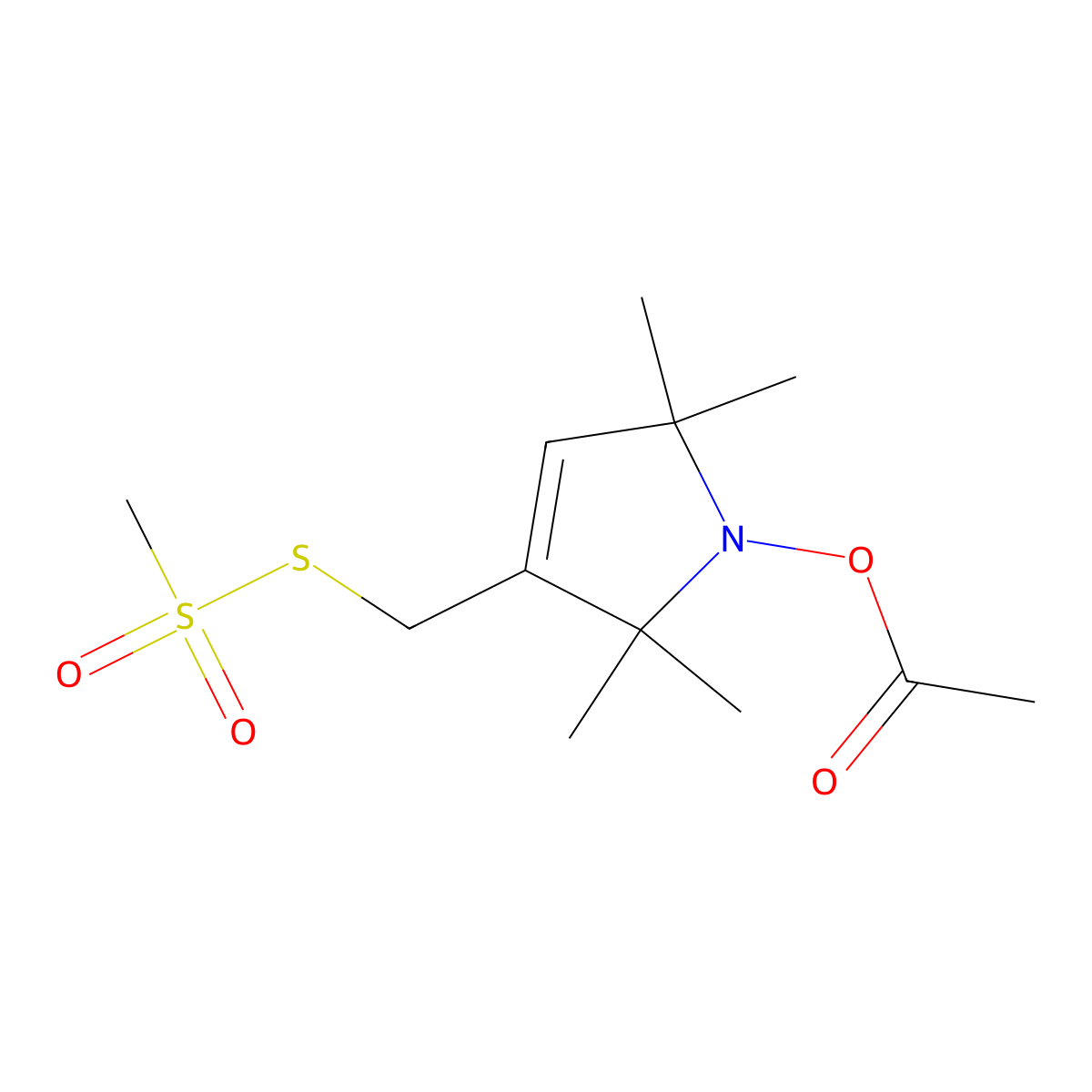 (1-Acetoxy-2,2,5,5-tetramethyl-delta-3-pyrroline-3-methyl) Methanethiosulfonate molecular structure, CAS 392718-69-3