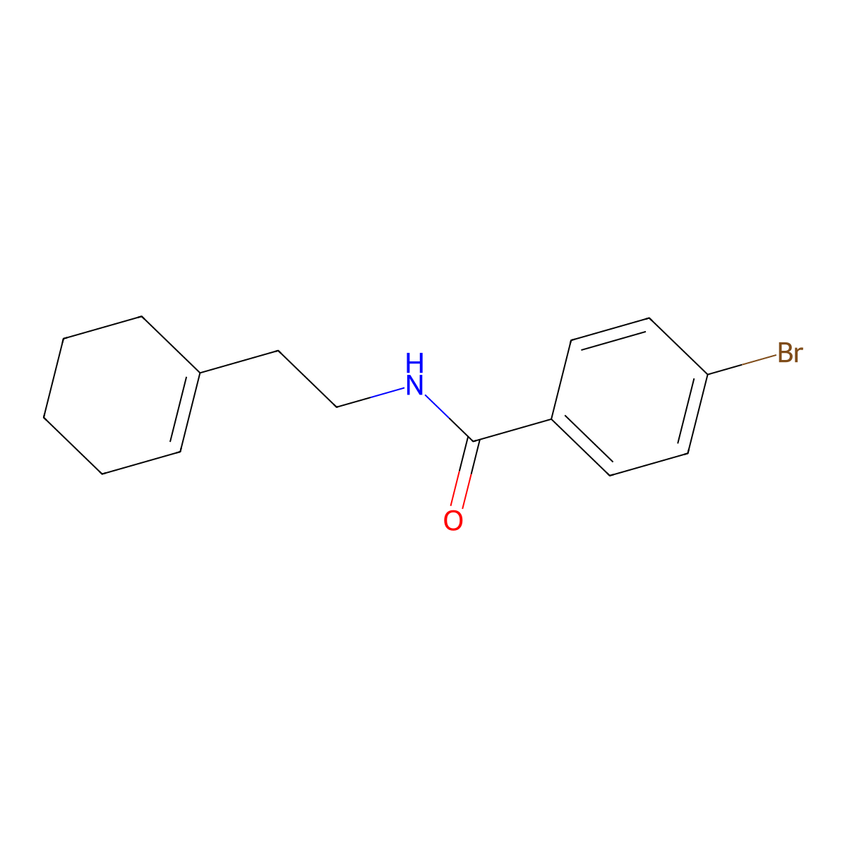 4-bromo-N-[2-(1-cyclohexen-1-yl)ethyl]benzamide molecular structure, CAS 392719-48-1