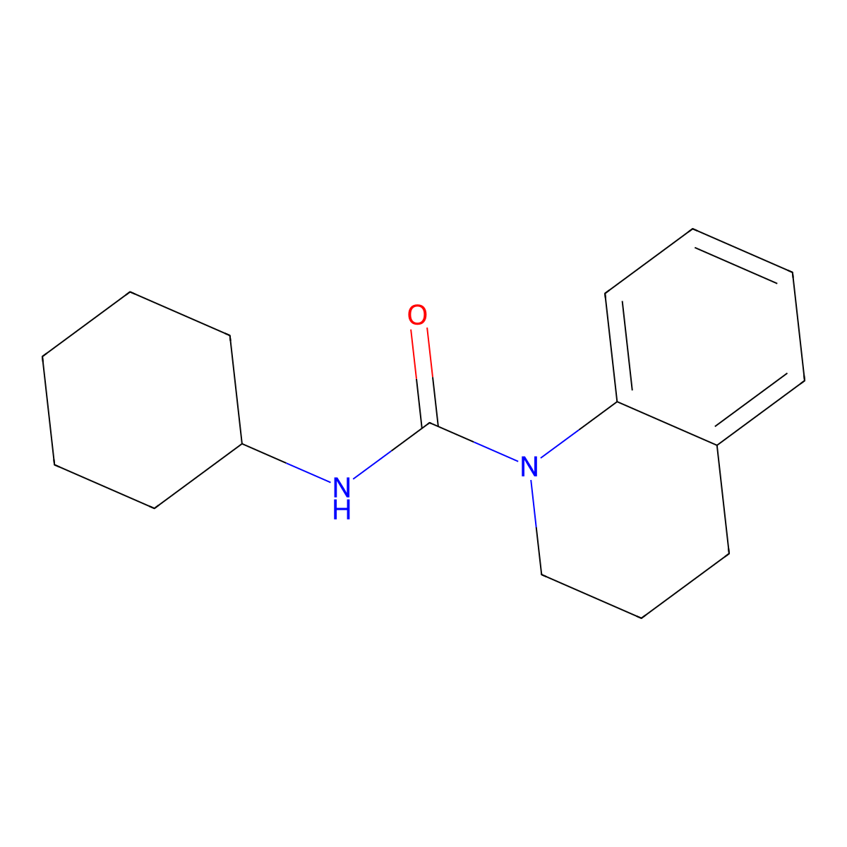 N-cyclohexyl-3,4-dihydro-1(2H)-quinolinecarboxamide molecular structure, CAS 392720-32-0