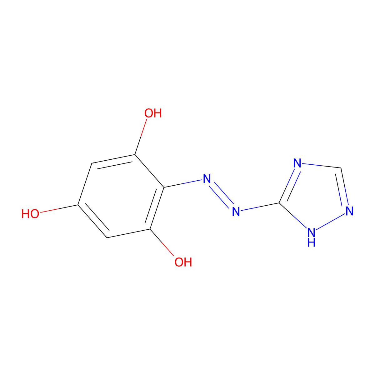 2-(4H-1,2,4-triazol-3-yldiazenyl)benzene-1,3,5-triol molecular structure, CAS 392723-32-9