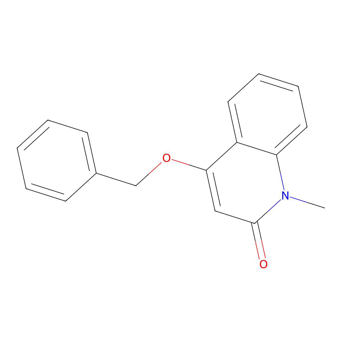 1-Methyl-4-phenylmethoxyquinolin-2-one molecular structure, CAS 392726-63-5