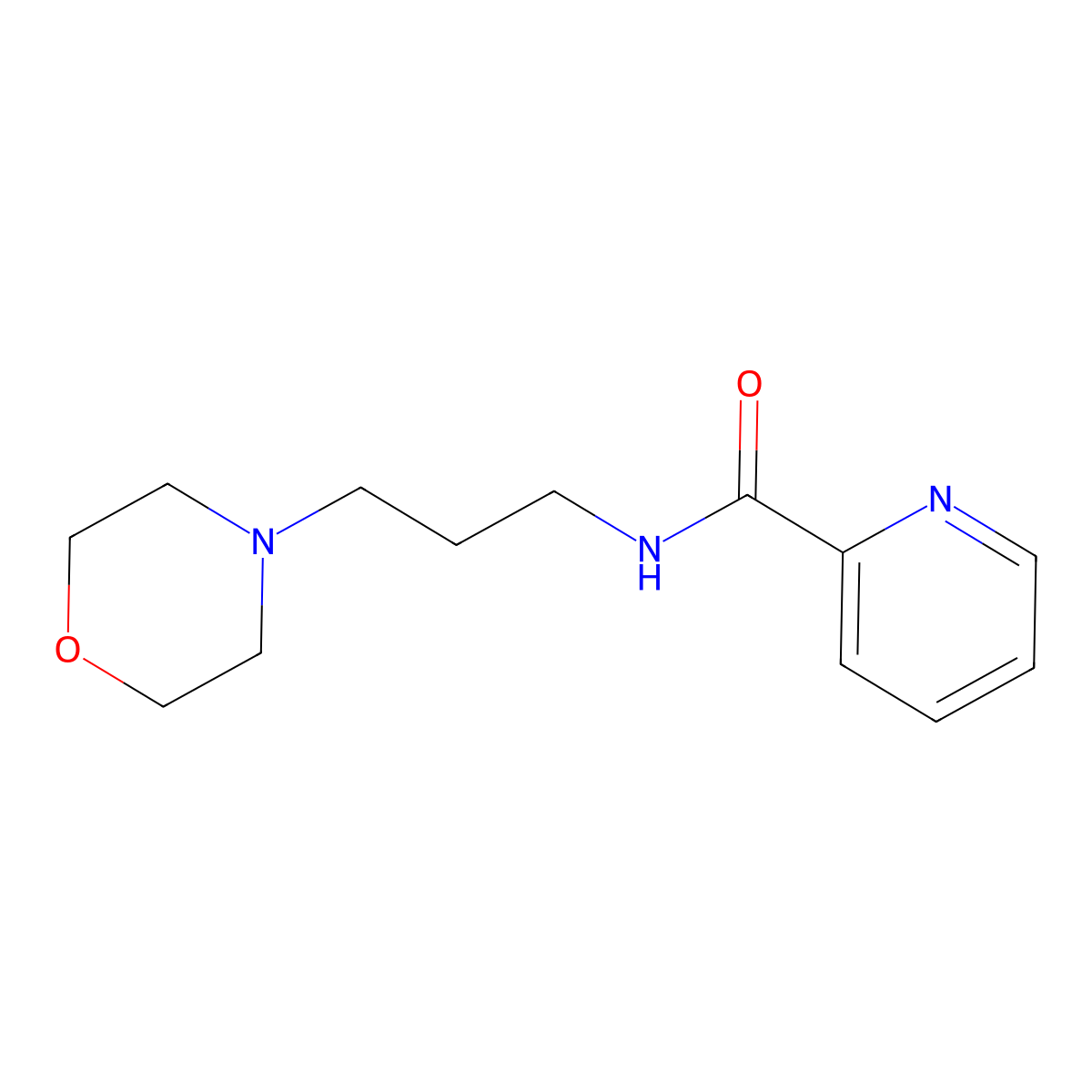 N-(3-morpholin-4-ylpropyl)pyridine-2-carboxamide molecular structure, CAS 392726-79-3