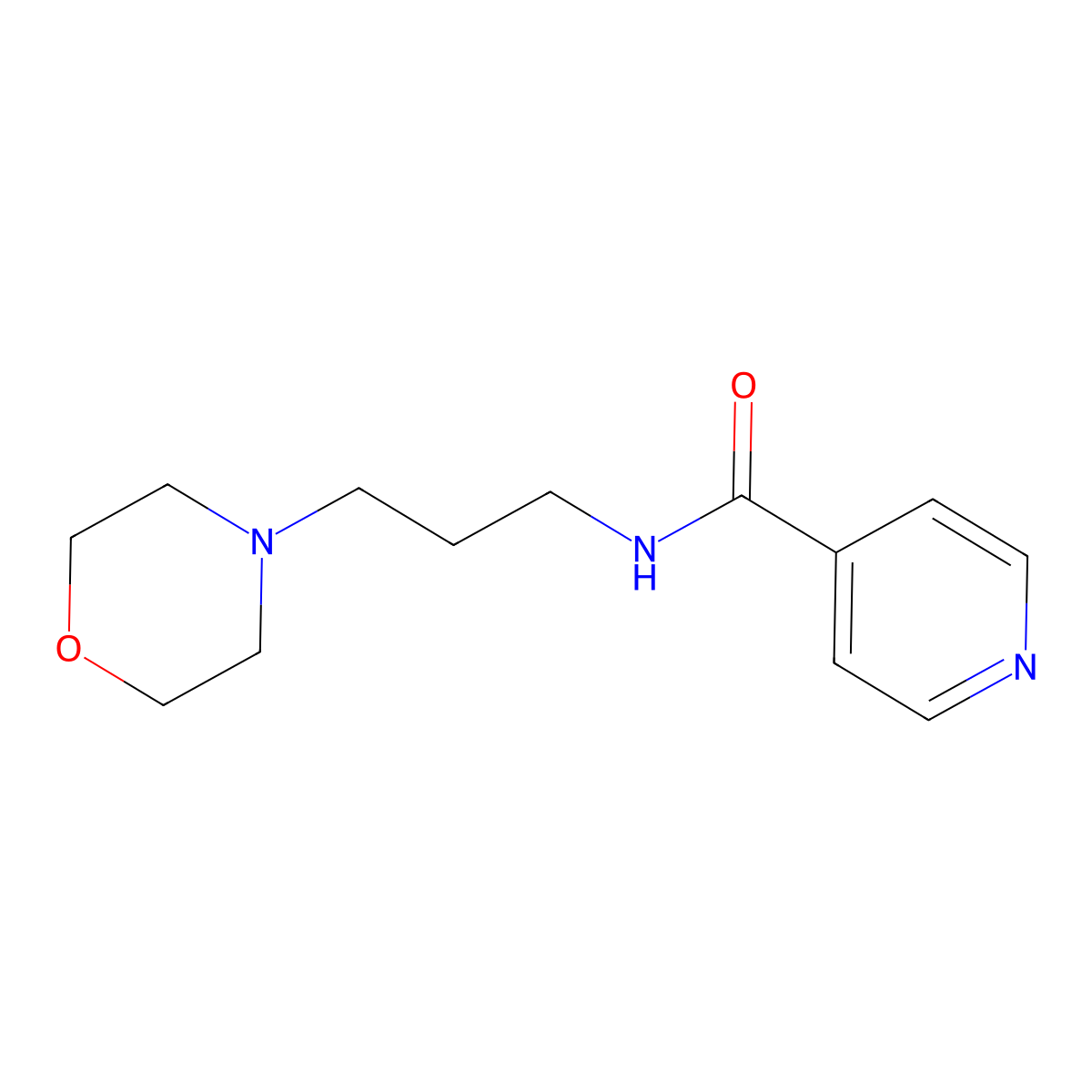 N-(3-morpholin-4-ylpropyl)pyridine-4-carboxamide molecular structure, CAS 392726-80-6