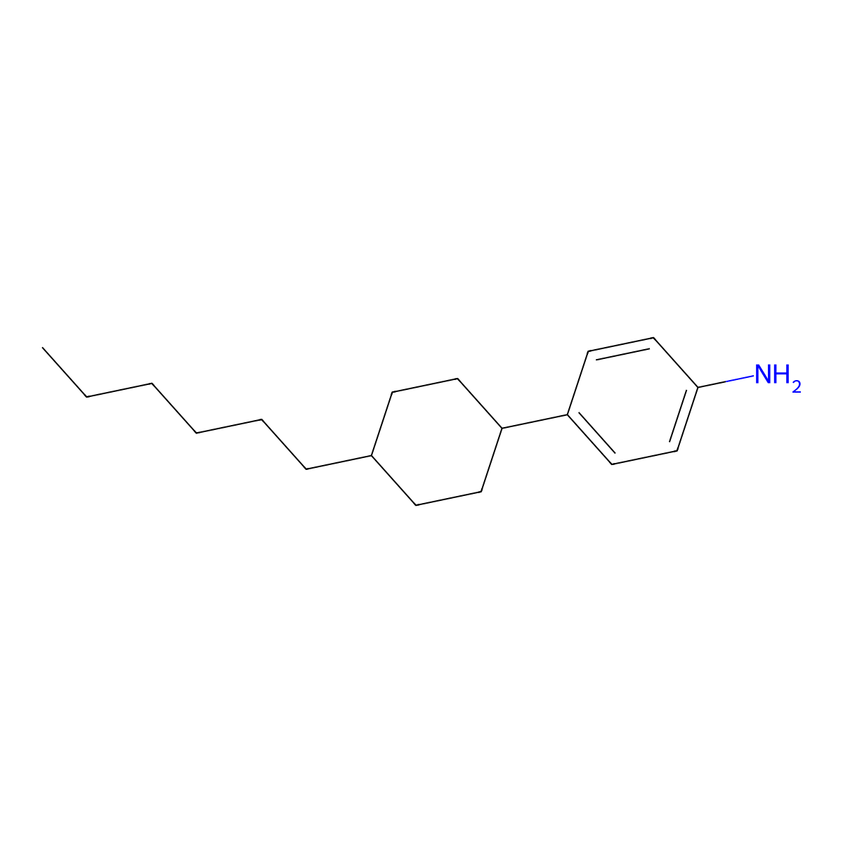 4-(4-Hexylcyclohexyl)aniline molecular structure, CAS 392727-38-7