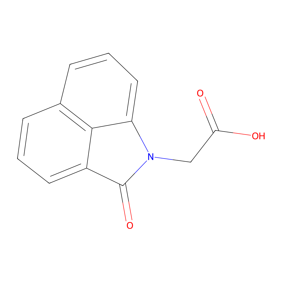 (2-oxobenzo[cd]indol-1(2H)-yl)acetic acid molecular structure, CAS 39273-46-6