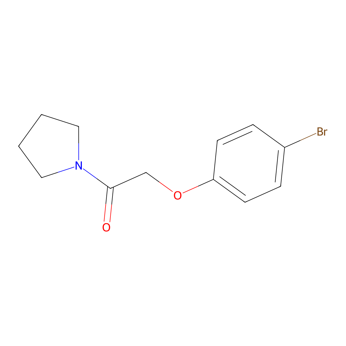 1-[(4-Bromophenoxy)acetyl]pyrrolidine molecular structure, CAS 392734-19-9