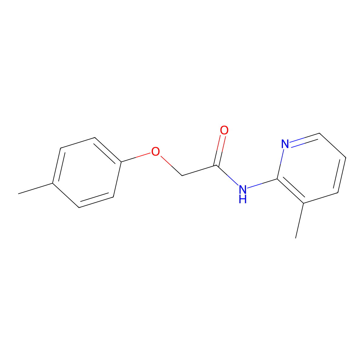 2-(4-methylphenoxy)-N-(3-methylpyridin-2-yl)acetamide molecular structure, CAS 392734-42-8