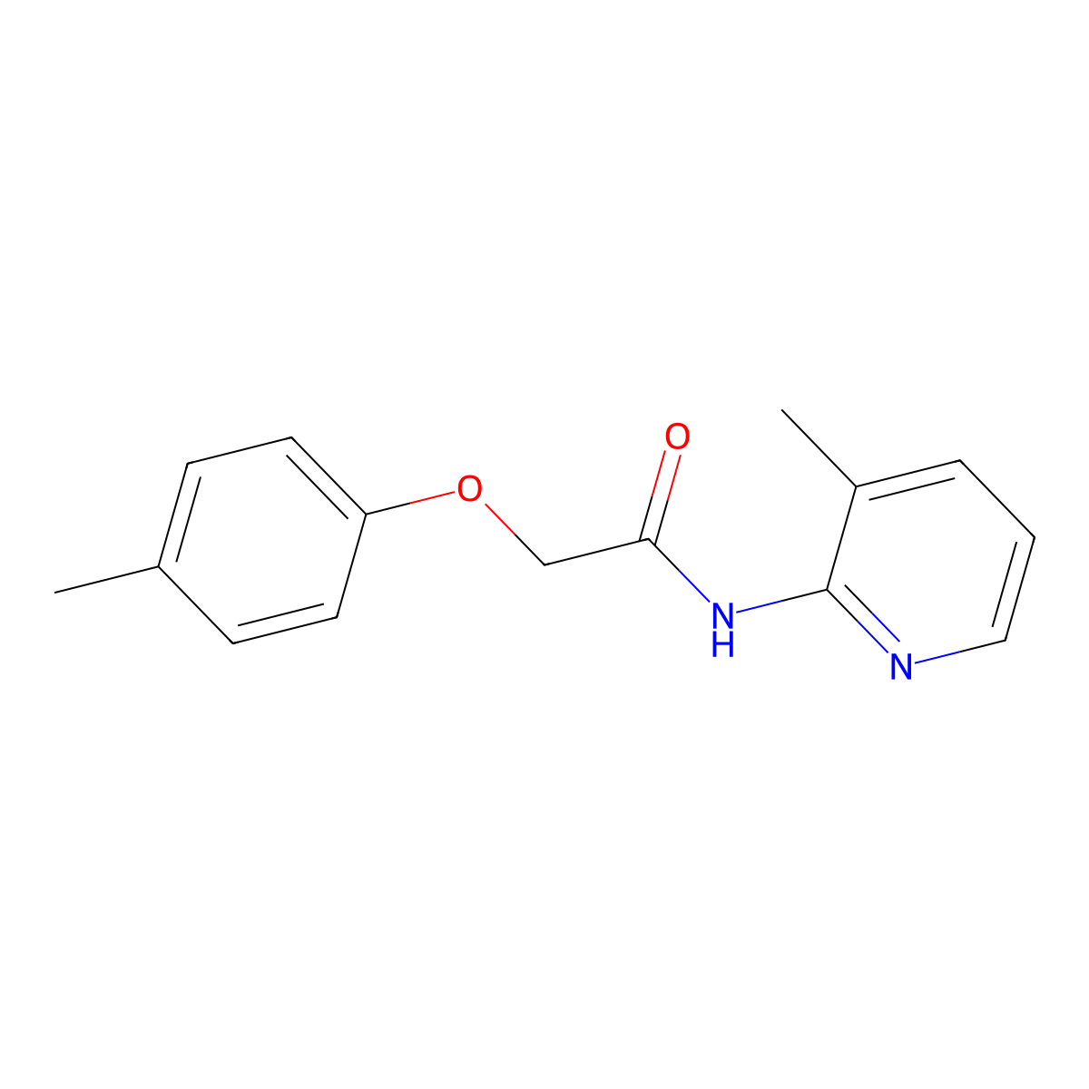 2-(4-methylphenoxy)-N-(3-methylpyridin-2-yl)acetamide molecular structure, CAS 392734-42-8