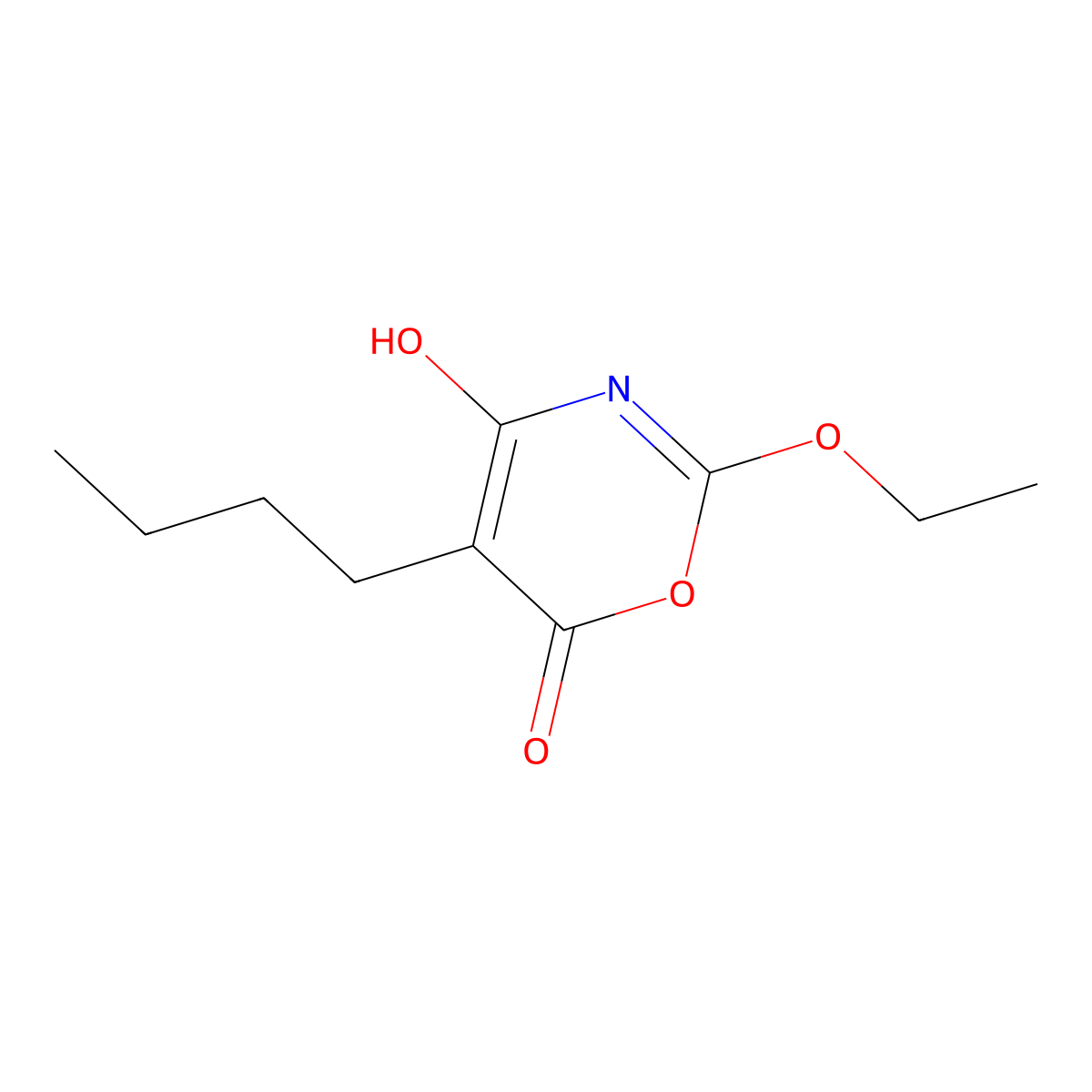 5-Butyl-2-ethoxy-4-hydroxy-1,3-oxazin-6-one molecular structure, CAS 392736-09-3