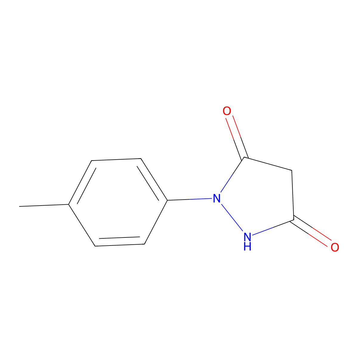 1-(4-Methylphenyl)pyrazolidine-3,5-dione molecular structure, CAS 392736-84-4