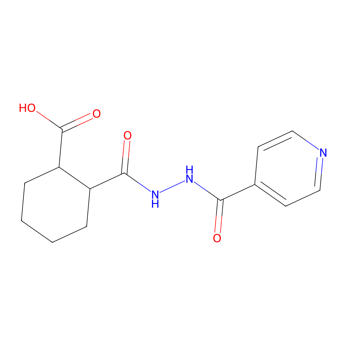 2-[(2-Isonicotinoylhydrazino)carbonyl]cyclohexanecarboxylic acid molecular structure, CAS 392740-78-2