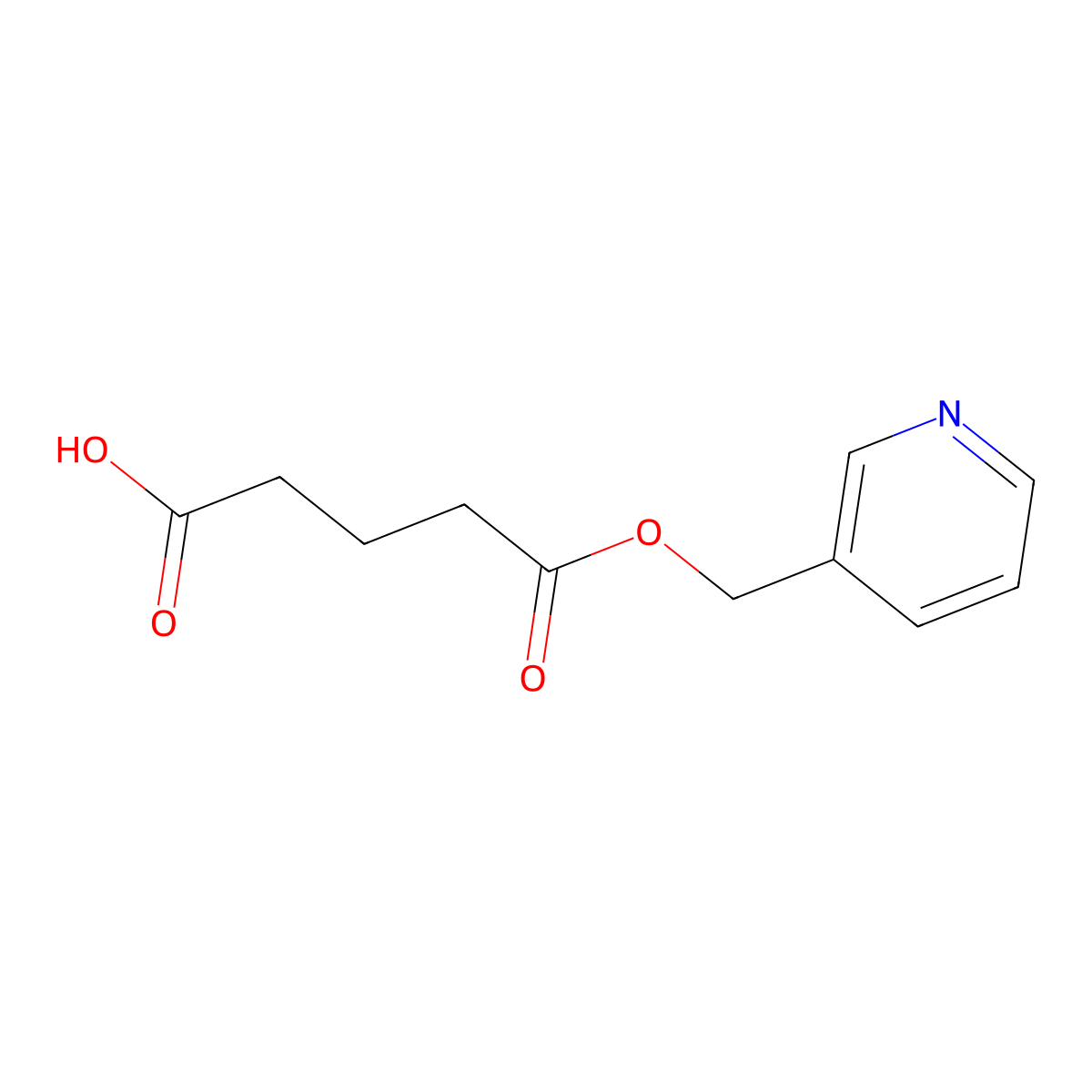 5-oxo-5-(pyridin-3-ylmethoxy)pentanoic Acid molecular structure, CAS 392741-55-8