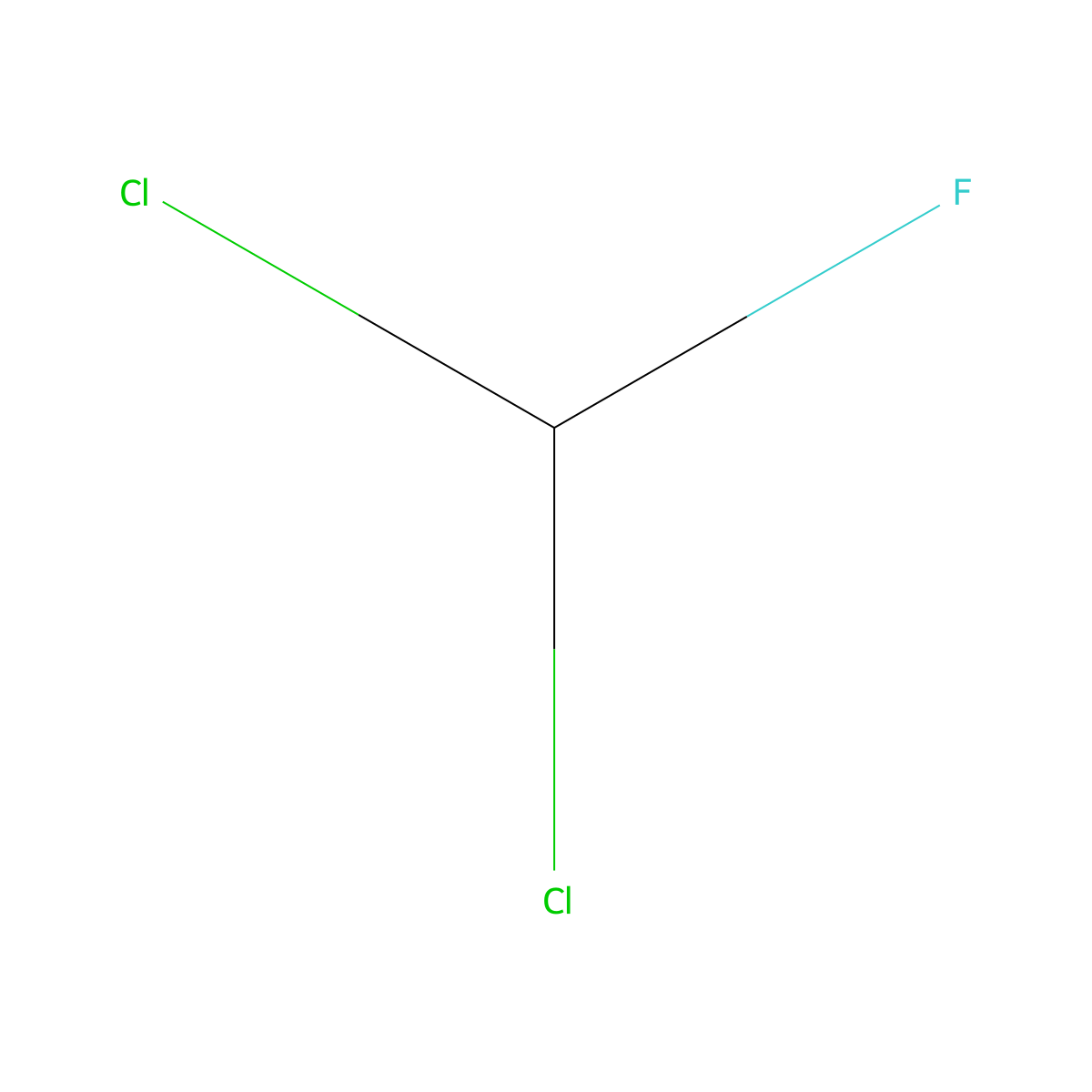 Dichlorofluoromethane molecular structure, CAS 39289-28-6